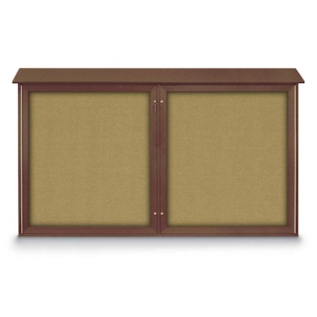 United Visual Products Open Faced Traditional Rounded Corkboard UV646ARC-BLACK-CLOUD
